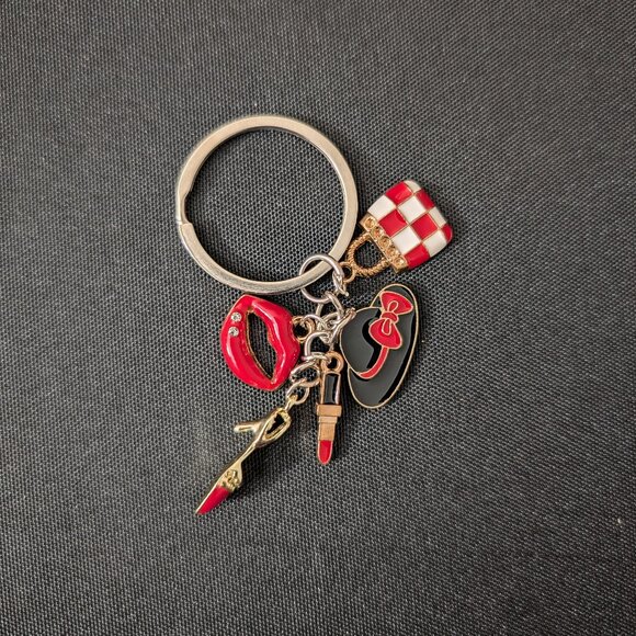 Accessories - Silver and Gold Toned Beauty Keychain